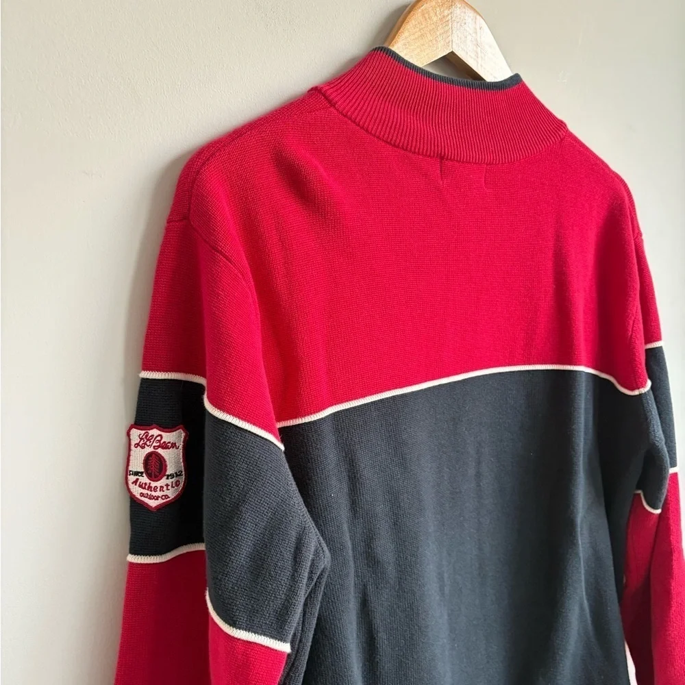 Vintage L.L. Bean Men's Quarter Zip Pullover Sweater Size Large